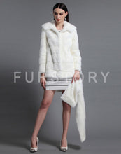 Load image into Gallery viewer, Women&#39;s Genuine Mink Fur Coat Women with Hood Plus Size Fur Overcoat 161151