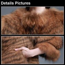 Load image into Gallery viewer, Women&#39;s Genuine Raccoon Fur Coat Women Full Sleeve Winter jacket Female 151166