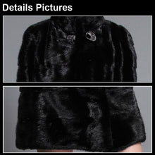 Load image into Gallery viewer, Women&#39;s Genuine Mink Fur Coat Women Hem Removable Fur Overcoat 161143