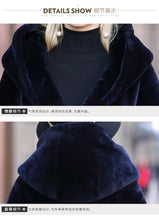 Load image into Gallery viewer, Winter Coat Women Fur Coat Mink Mouth with Hooded Sheep Fur Coat Women Long FS21143