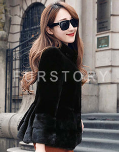 Women's Coats Real Mink Fur Outerwear Winter jacket Women Jacke Fur Story FS16058