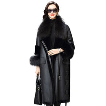 Load image into Gallery viewer, Sheep Shearing Fur double faced overcoat women Winter ladies fur jacket 20106