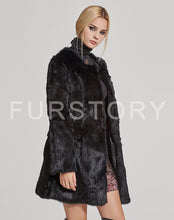 Load image into Gallery viewer, Women&#39;s Coats Long Real Rabbit Fur Coat Winter jacket O-Neck Outerwear Fur Story FS161163