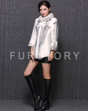 Load image into Gallery viewer, Womens Coats Mink Fur Coat Slim Waist Style Stand Collar Real Fur Jacket 16055