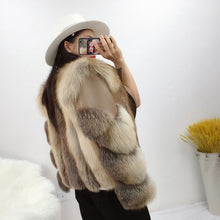 Load image into Gallery viewer, Real Fox Fur Coat Women Winter Coat Women With Sheepskin Leather WholeskinJacket Fur Jacket Fur Story FS20140 Fur Jacket