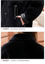 Load image into Gallery viewer, Real Fur Coat Sheepskin Pocket Small Fur Coat Sheepskin Fur Women&#39;s Coat FS21136