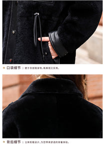 Real Fur Coat Sheepskin Pocket Small Fur Coat Sheepskin Fur Women's Coat FS21136