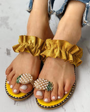 Load image into Gallery viewer, Women&#39;s plus size sandals Korean style fashion outer wear flat flip flops FS21S49
