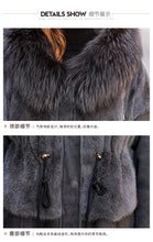Load image into Gallery viewer, Winter 2021 Mink Fur Whole Mink with Sheep Fur Women&#39;s Coat Golden Island Fox Hooded Fur FS21139