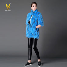 Load image into Gallery viewer, Women&#39;s Coats Colorful Real Fur Coat Female Rabbit Fur Winter Jacket 15185