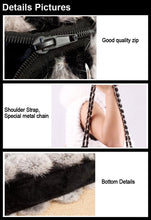 Load image into Gallery viewer, Real Rabbit Fur Ball Bag Handbag Lovely Side Bag Women Purse Totes SMALL Size 20*28 Good Choice for Chirstmas Gift FS040102