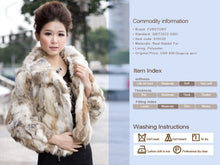 Load image into Gallery viewer, Women's Fur Coats True Natural Rabbit Coats Women's Winter Coats 010120