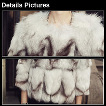 Load image into Gallery viewer, Women&#39;s Real Fox Fur Coat and Jackets Female Jacket Nature Fur Coats 15132