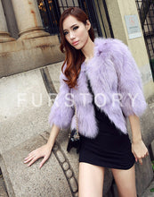 Load image into Gallery viewer, Winter Women&#39;s Natural Fur Coat Color Optional Three Quarter Sleeve