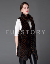 Load image into Gallery viewer, Plus Size Women&#39;s Real Mink Fur Vest Real Fur Vest Female 15217