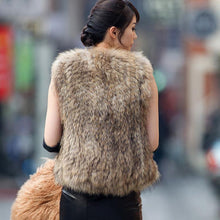 Load image into Gallery viewer, natural raccoondog fur vest waistcoat coat jacket overcoat thick and warm Shipping free