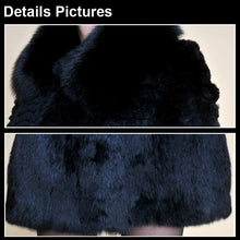 Load image into Gallery viewer, Women&#39;s  Real Rabbit Fur Coat Fox Fur Collar Jacket Overcoat winters Coat 13071