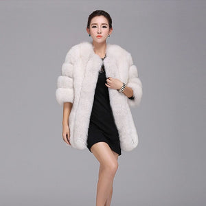 Women's coat Winter Coat Women's Genuine Fox Fur Coat Women  13056