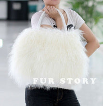Load image into Gallery viewer, Cute Handbag Real Mongolia Lamb Wool Fur Bag Handbag Large Size 040501