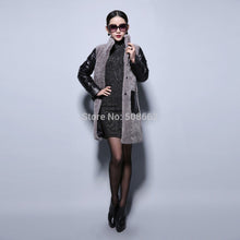Load image into Gallery viewer, Natural Lamb Fur Coat Genuine Sheep Leather Full Sleeve Jacket