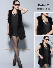 Load image into Gallery viewer, Natural Fur Vest Top Quality Authentic Mink Vest Female Natural Gilet Waistcoat