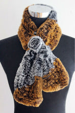 Load image into Gallery viewer, Real REX Rabbit Fur Scarf Wrap Cape Shawl Neck Warmer In Fashion Fur Story FS13504