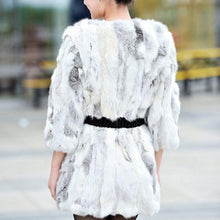 Load image into Gallery viewer, Woman Winter Coat Real Rabbit Fur Coat  Long Style Real Fur Coat  010106