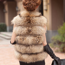 Load image into Gallery viewer, Raccoon Fur Vest Coat Jacket Overcoat Recommend Luxury Fur Style