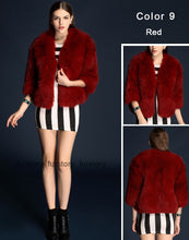 Load image into Gallery viewer, Winter Women&#39;s Real Fox Fur Coat Three Quarter Sleeve Furry Jackets