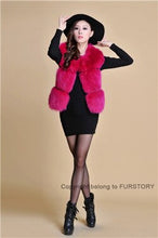 Load image into Gallery viewer, Natural Fox Fur Vest Waistcoat Jacket Coat Womens&#39; Dress