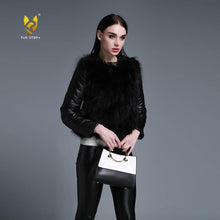 Load image into Gallery viewer, Winter Women&#39;s Raccoon fur Jacket with Genuine Sheep leather Sleeve 151220