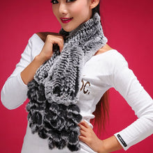 Load image into Gallery viewer, Real REX Rabbit Fur Scarf Fur Grape Decoration Wrap Cape Shawl Neck Warmer Green 16 Colors Available FS13501