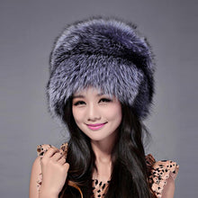 Load image into Gallery viewer, Fur Story FS13609 Women&#39;s Genuine Fox Fur Hat Women Ears Warmer Headdress Women Hat