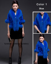 Load image into Gallery viewer, Natural Mink Coat Female with Big Fox Fur Collar Winter Jacket Women 15116