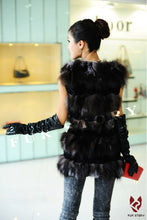 Load image into Gallery viewer, Real Silver Fox Fur Vest Waistcoat Coat Jacket Ladies&#39; Garment  Very Popular Shipping Free