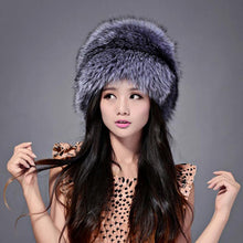 Load image into Gallery viewer, Fur Story FS13609 Women&#39;s Genuine Fox Fur Hat Women Ears Warmer Headdress Women Hat