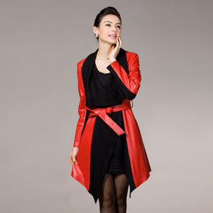 Genuine sheep Leather coat wool blends collar real lamb leather jacket winter overcoat