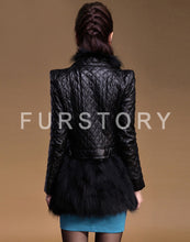 Load image into Gallery viewer, Genuine Leather Coat with Removable Hem of Real Fox Fur Double Wear Jackets Women