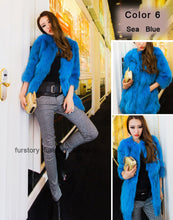 Load image into Gallery viewer, Women&#39;s Natural Fox Fur Coat Long Ladies&#39; Outwear Three Quarter