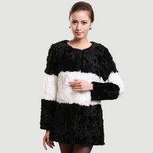 Load image into Gallery viewer, New Lamb Fur Coat Jacket Overcoat  Winter Overcoat In Fashion Interval Color Style Good Quality Lamb Fur FS13068