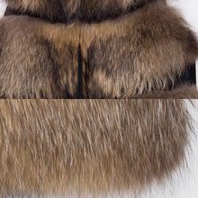 Load image into Gallery viewer, Natural Raccoon Fur Vest Classic Style Whole Leather Fur Waistcoat Jacket