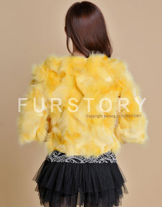 Real Fox Fur Coat Jacket Thick Fur Gilet Womens' Dress Ladies' Garment FS13052  Light Purple