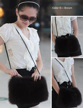 Load image into Gallery viewer, Shoulder Bag Real Fox Fur Bag Raccoon Fur Lamb Fur Handbag Totes FS14401