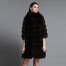 Load image into Gallery viewer, Long Natural Fox Fur Coat Women Coats Winter 161145