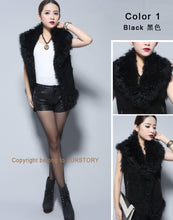 Load image into Gallery viewer, Women&#39;s Genuine Pig Leather Suede Vest with Real Lamb Fur Collar