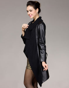 Genuine sheep Leather coat wool blends collar real lamb leather jacket winter overcoat