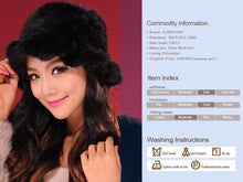 Load image into Gallery viewer, Womens Beanies Knitted Real Mink Fur Hat Cloche Hat Fedoras 13613