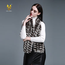Load image into Gallery viewer, FUR STORY Real Rex Rabbit Fur knitting Scarf Neck Warmer Scarves Shawl Poncho Stole luxury fur scarf lady scarf 050102