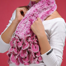 Load image into Gallery viewer, Real REX Rabbit Fur Scarf Fur Grape Decoration Wrap Cape Shawl Neck Warmer Green 16 Colors Available FS13501