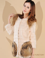 Load image into Gallery viewer, Winter Natural Fur Coat Female Pocket Decoration Women&#39;s Coat